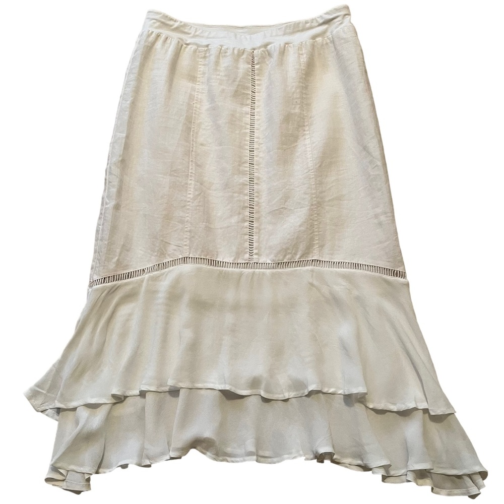 Chico's Cream Midi Skirt